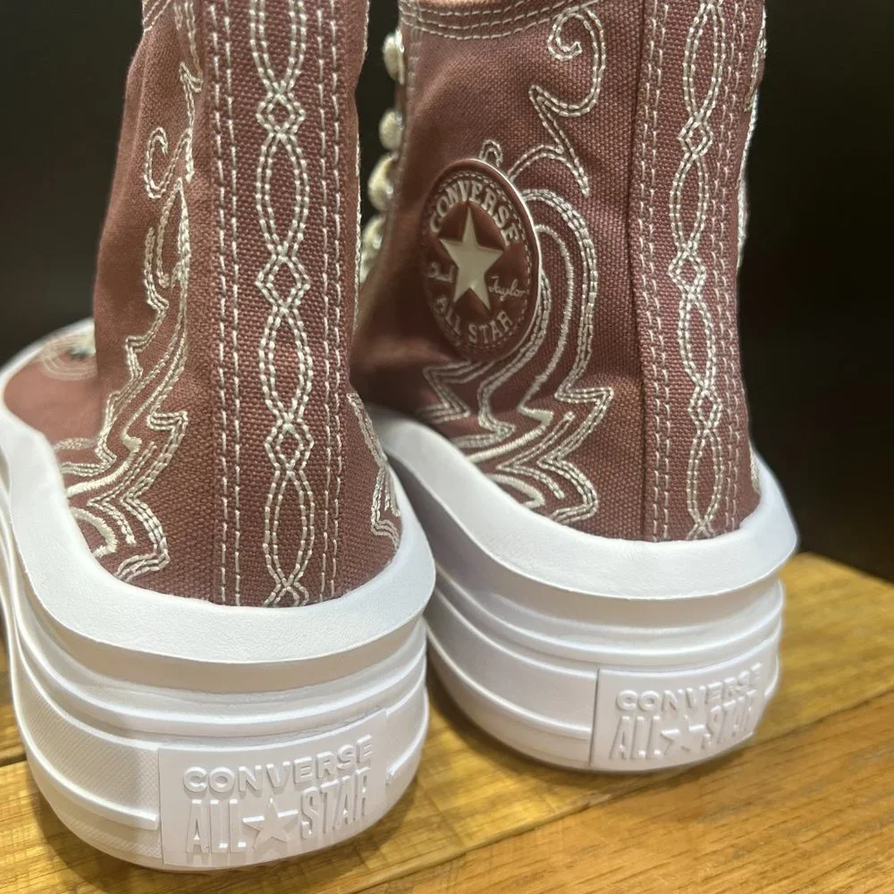 CONVERSE Chuck Taylor All Star Move Platform Western Embroidered Women Sneakers - Picture 5 of 5